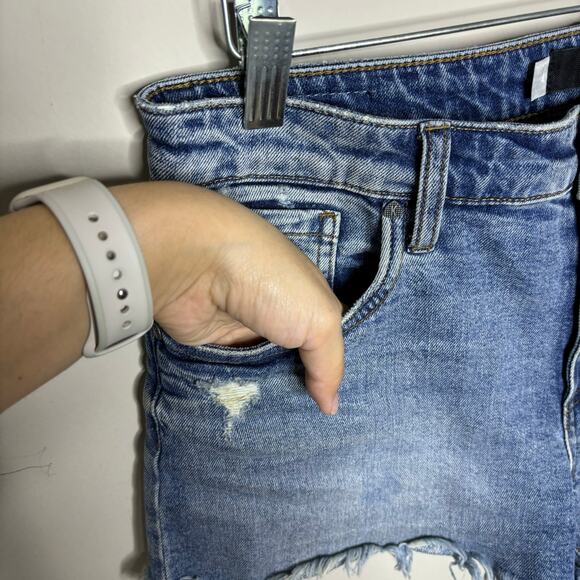 Kut From The Kloth Jane High Rise Short Raw Hem Distressed Women's Size 31 - Picture 2 of 10